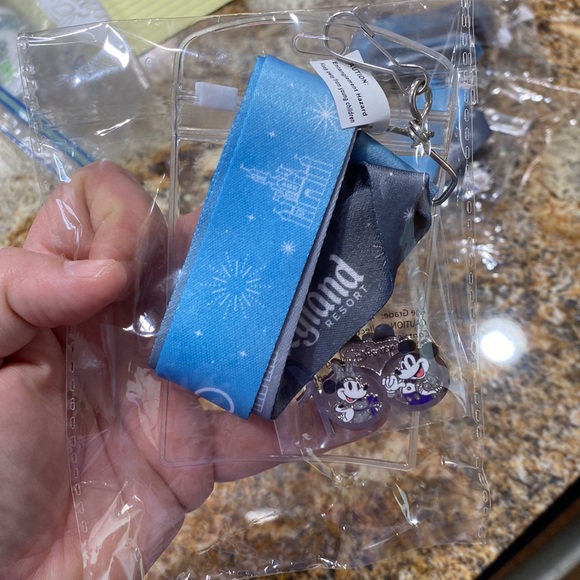 Disneyland 100 Lanyard with Disney 100 Mickey and Minnie Pin - Picture 2 of 5